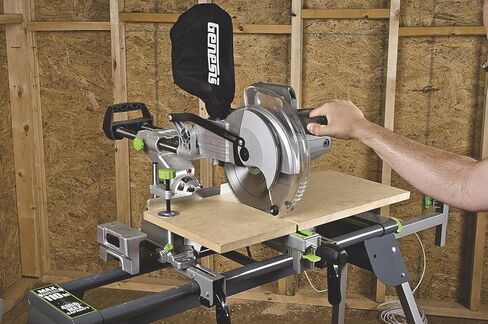 Genesis GMSDR1015LC 15 AMP 10 "منشار مركب منزلق مع ضوء الليزر ، والفرامل الكهربائية ، وقفل المغزل ، وحقيبة الغبار ، وأجنحة التمديد ، وشفرة كربيد 60T in Kuwait