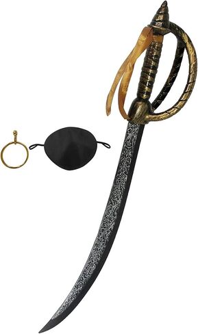 Deluxe Plastic Caribbean Pirate Sword Buccaneer Cutlass Toy Prop Weapon Costume in Kuwait