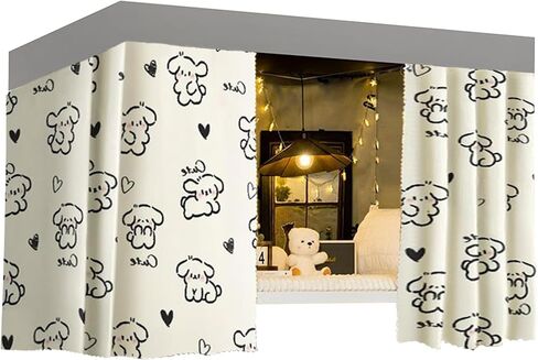 Cute Bottom Bunk Bed Curtain Student Dormitory Blackout Cloth Mosquito Nets Bedding Tent Bed Canopy Single Sleeper, Puppy in Saudi Arabia
