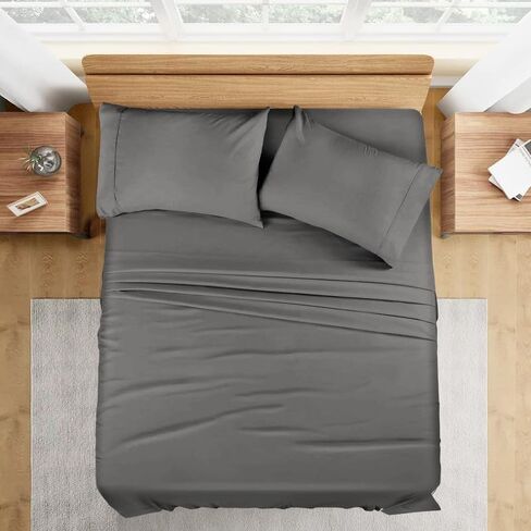 Crib Size 600 Thread Count 100% Pima Cotton 4-Piece Sheet Set, Sateen Weave, with 18-21 Inch Deep Pocket Snug Fit (Navy Blue Solid) in Saudi Arabia
