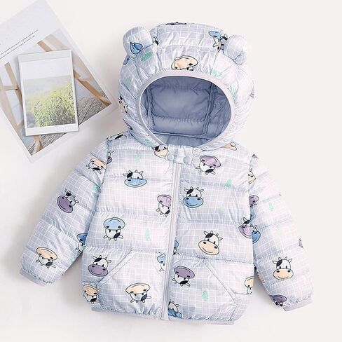 Winter Down Coats for Kids Baby Boys Girls Light Puffer Padded Jacket with Hooded Toddler Outerwear Baby in Saudi Arabia