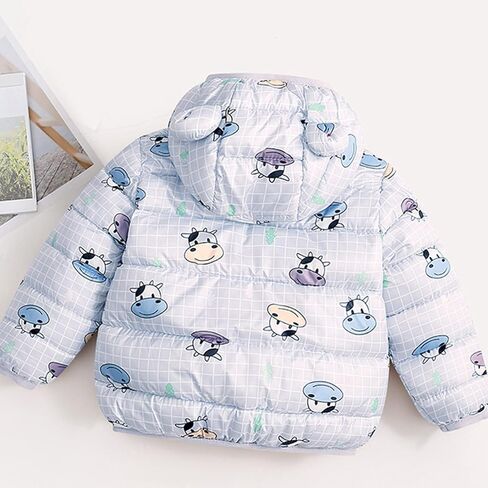Winter Down Coats for Kids Baby Boys Girls Light Puffer Padded Jacket with Hooded Toddler Outerwear Baby in Saudi Arabia
