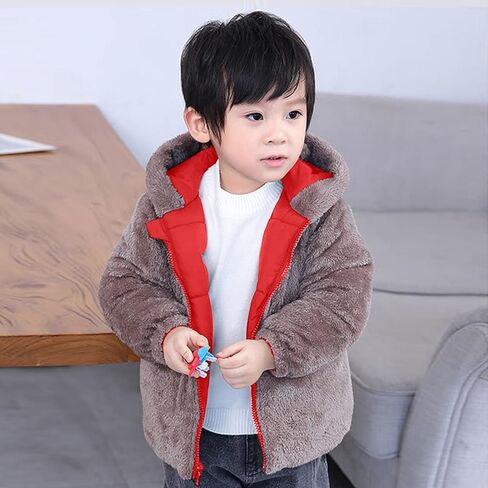 Winter Down Coats for Kids Baby Boys Girls Light Puffer Padded Jacket Bear Hoods Infant Outerwear 3D in Kuwait