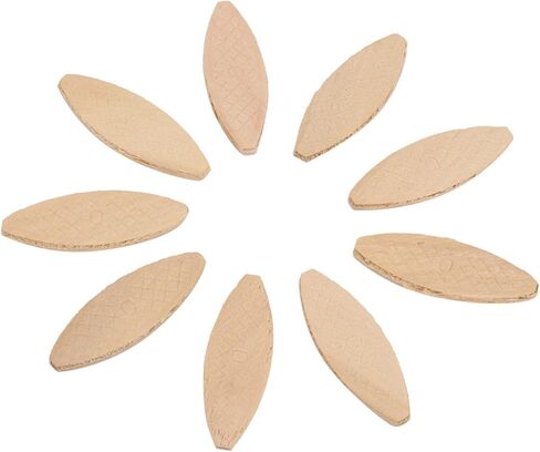 الخشب الانضمام إلى البسكويت ، 100pcs Beech 0# 10# 20# Wood Board Docking Tool Association مع أداء لاصق أفضل لـ Woodworking (0#) in Kuwait