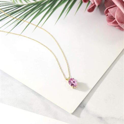 Gem Stone King 14K Yellow Gold Pendant with Chain 2.80 Ct Oval Red Garnet in Saudi Arabia