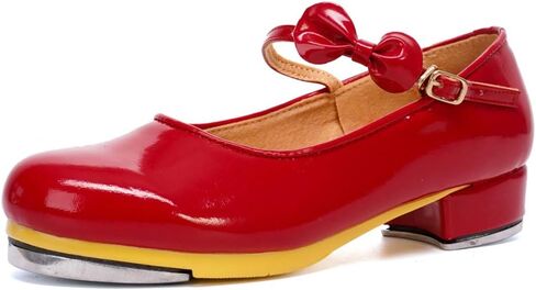 SWDZM Women's & Girl's Jazz Tap Dance Shoes Tap-Flex Patent Leather Tap Shoe,WX-208 in Saudi Arabia