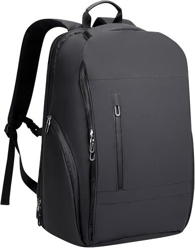 حقيبة ظهر للكمبيوتر المحمول من WITZMAN للرجال، حقيبة ظهر كبيرة للعمل ومقاومة للماء، حقيبة ظهر للسفر تناسب كمبيوتر محمول مقاس 16 بوصة (BN007 أسود) in Kuwait