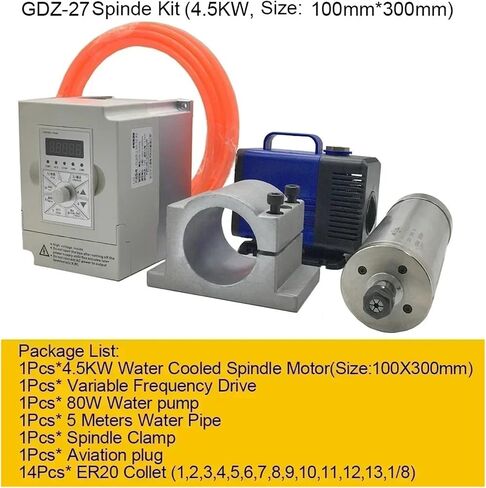 Water Cooled Spindle 800W 1.5KW 2.2KW(3.2KW 105X265mm ER20) in Saudi Arabia