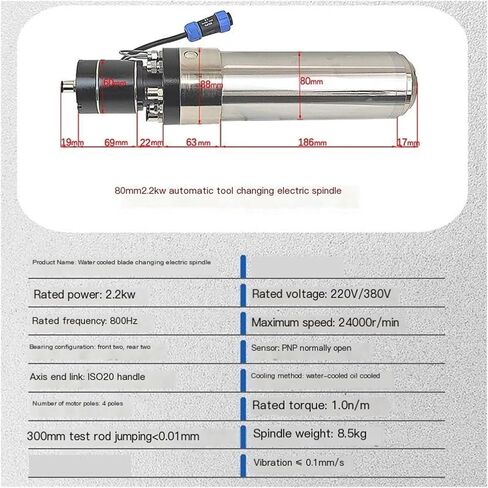 BT30/ISO20 Automatic Tool Changer Spindle 2.2kw3.5KW Three-axis Five-axis Automation high-Speed Motor(7.5kw 125mm Large Torque) in Kuwait