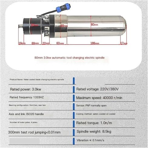 BT30/ISO20 Automatic Tool Changer Spindle 2.2kw3.5KW Three-axis Five-axis Automation high-Speed Motor(7.5kw 125mm Large Torque) in Kuwait