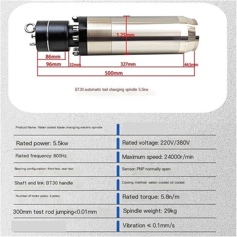 BT30/ISO20 Automatic Tool Changer Spindle 2.2kw3.5KW Three-axis Five-axis Automation high-Speed Motor(7.5kw 125mm Large Torque) in Kuwait