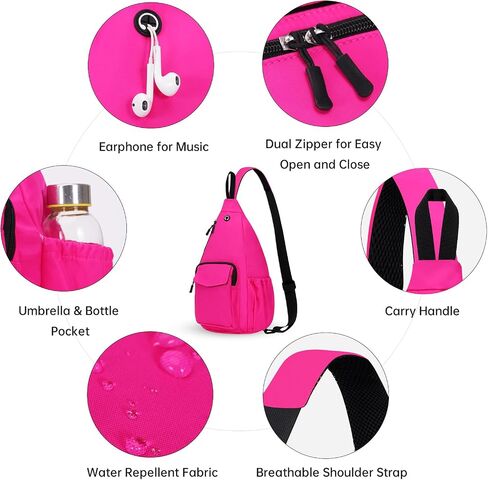 HAWEE Convertible Chest Backpack for Women Pineapple Rope Sling Purse for Gym Sports Travel Camping in Saudi Arabia