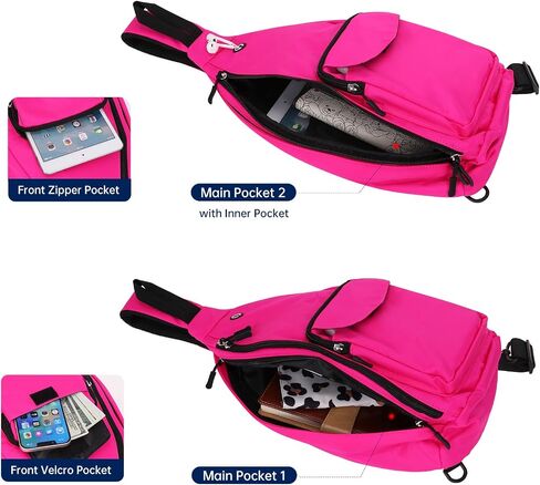 HAWEE Convertible Chest Backpack for Women Pineapple Rope Sling Purse for Gym Sports Travel Camping in Saudi Arabia