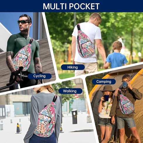 HAWEE Convertible Chest Backpack for Women Pineapple Rope Sling Purse for Gym Sports Travel Camping in Kuwait