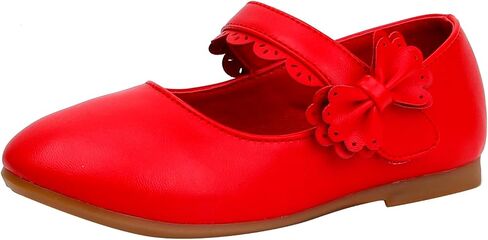 Toddler Girls Dress Shoes Flower Girl Little Kids Mary Jane Ballet Flats Bow Wedding School Party Girls Dress Shoes in Saudi Arabia