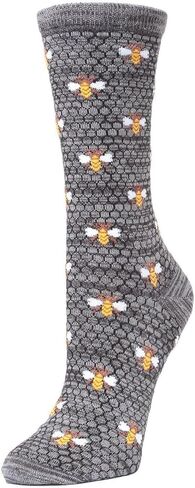 MeMoi Honey Bee Bamboo Blend Crew Socks in Kuwait