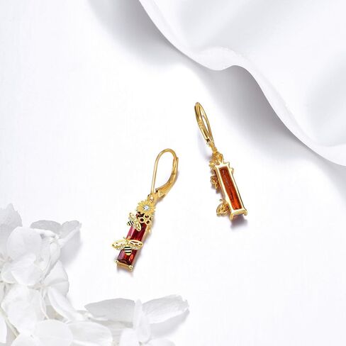 Heart Dangle Earrings with Filigree Vintage Red Coral Drop Earrings S925 Sterling Silver Sensitive Mothers' Day Jewelry Gift for Girlfriend, Wife, Mom in Kuwait