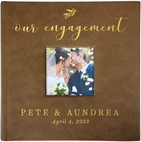 Personalized Photo Album, Custom Engraved Picture Album, Holds 200 4" x 6" Photos, Leatherette and Laser Engraved Scrapbook, Welcome Baby in Kuwait