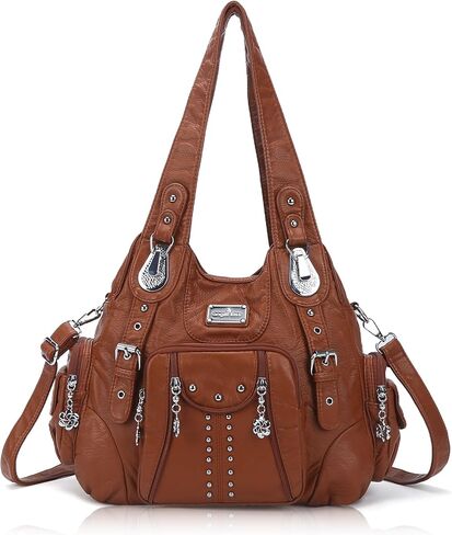 حقائب يد Angel Kiss للنساء من جلد البولي يوريثان الناعم حقائب هوبو كبيرة للسيدات بمقبض علوي حقيبة كتف بمقبض علوي in Kuwait