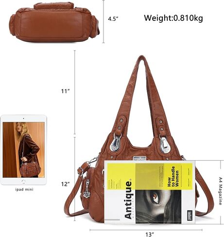 حقائب يد Angel Kiss للنساء من جلد البولي يوريثان الناعم حقائب هوبو كبيرة للسيدات بمقبض علوي حقيبة كتف بمقبض علوي in Kuwait