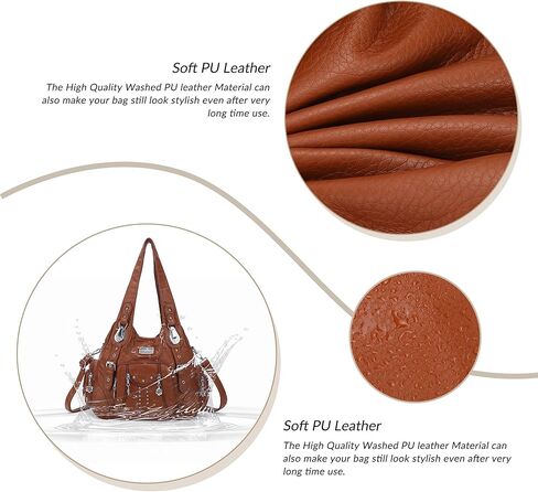 حقائب يد Angel Kiss للنساء من جلد البولي يوريثان الناعم حقائب هوبو كبيرة للسيدات بمقبض علوي حقيبة كتف بمقبض علوي in Kuwait