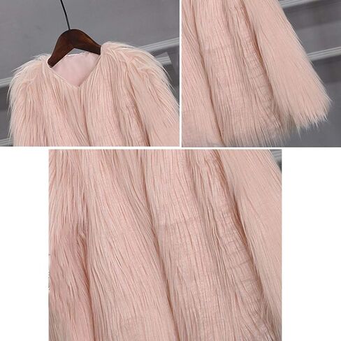 Girls Faux-Fu𝐫 Jacket Coat Toddler Baby Kids Autumn Winter Thicken Warm Fashion Cool Fuzzy Outwear in Kuwait