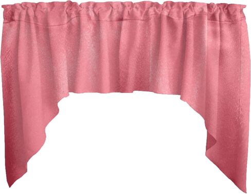 Solid Shiny Satin Swag Window Valance Home Décor Bedroom Nursery Kitchen Window (Purple) in Saudi Arabia