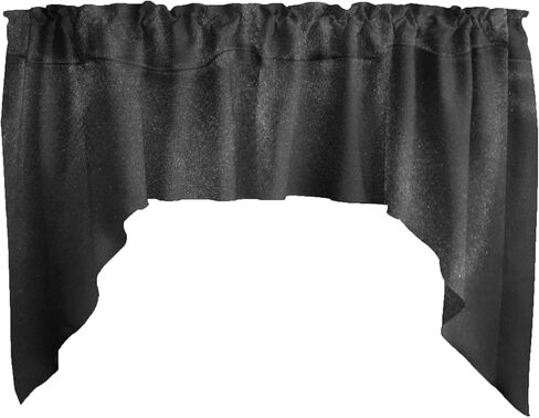Solid Shiny Satin Swag Window Valance Home Décor Bedroom Nursery Kitchen Window (Purple) in Saudi Arabia