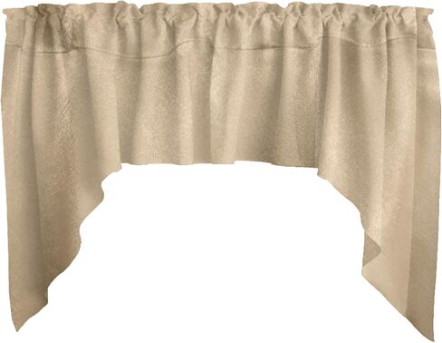Solid Shiny Satin Swag Window Valance Home Décor Bedroom Nursery Kitchen Window (Purple) in Saudi Arabia