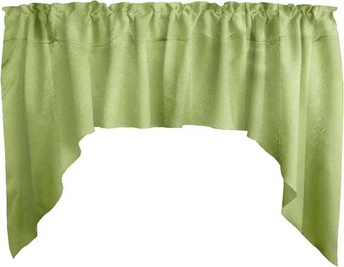 Solid Shiny Satin Swag Window Valance Home Décor Bedroom Nursery Kitchen Window (Purple) in Saudi Arabia