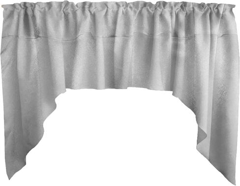 Solid Shiny Satin Swag Window Valance Home Décor Bedroom Nursery Kitchen Window (Purple) in Saudi Arabia