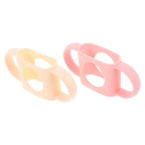 MERRYHAPY 2pcs Silicone Bottle Handles for Wide Neck Bottles Non Slip Grip Transitional Sippy Cup Grips Compatible with Dr Easy to Clean and Removable