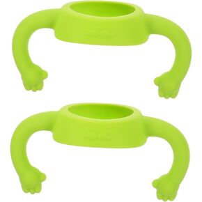 2Pcs Silicone Bottle Handles Soft Feeding Bottle Grip for Comfortable and Safe Design Fit for Milk Bottles Easy to Clean