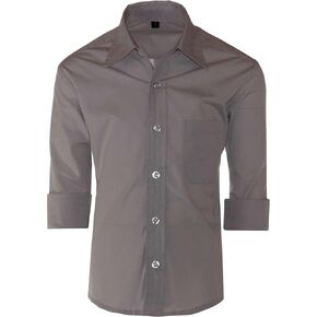 Tuxgear Slim Fit Dress Shirt – Formal Collared Shirt for Boys, Youths, & Adults – Multiple Colors & Sizes