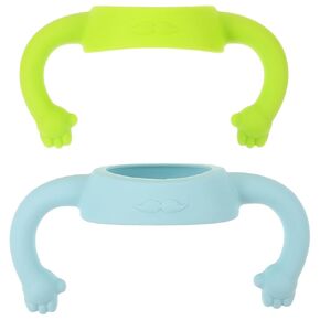 2Pcs Silicone Bottle Handles Ergonomic Grips for Newborns Portable Design for Independent Drinking Leak for Boy Girl