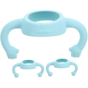 Garneck 3Pcs Soft Silicone Bottle Handle for Non Slip Feeding Bottles Handle Comfortable Grip Fit Easy Transition From Bottle to Cup Design