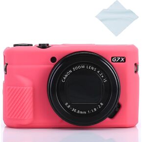 غلاف كاميرا G7x Mark II ، غطاء العدسات القابلة للإزالة G7x غطاء السيليكون لـ Canon PowerShot G7x II ، G7x ، حالة السيليكون الرخو الخفيف - السحر الأسود