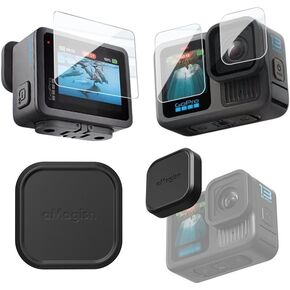 Tempered Glass Film Set for GoPro Hero 13 Black -1 Silicone Lens Protection Cover + 3 Tempered Glass Films Protection Waterproof Dustproof