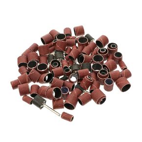 Rotary Tool Sanding Bands 102pcs Nail Sanding Bands Drum Mandrels Manicure Sanding Discs Easy Installation for Nail Art