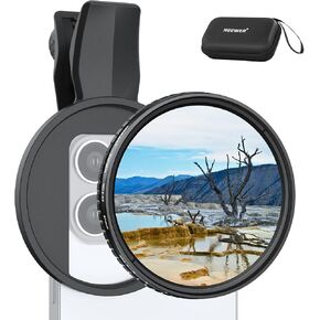 NEEWER 67mm Clip On CPL Filter Compatible with iPhone, Circular Polarizing Phone Camera Lens Photography Accessories Kit Polarizer Compatible with iPhone 16 15 Pro Max Plus 16e 14 13 mini 12, FL-B23