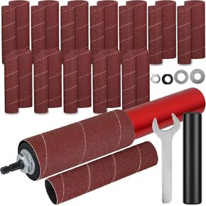 Spindle Sander Adapter for Drill,Portable Drum Sander Handheld Sanding Drum Kit,Universal Spindle Sander Sanding Drum Set,with Sander Sleeves for Woodworking Metal Polishing