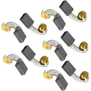 Carbon brushes,Carbon brush, 5 Pair Black Rectangle ELectronic Motor Carbon Brushes
