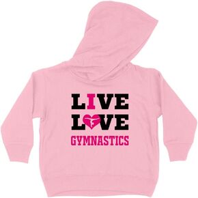 Live Love Gymnastics Sports Kids Hoodie Sweatshirt Toddler