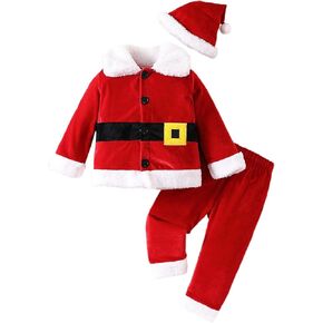 Kids Clothes Newborn Infant Baby Boys Girls Christmas Santa Fleece Warm Outwear Funny Top Toddler Boys Fall Clothes