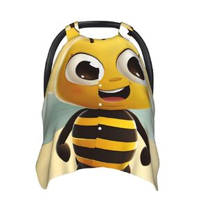 Cartoon Bee Baby Car Seat Canopy Cover, Multi Use Breathable Nursing Breastfeeding Covers for Mom Soft Stroller Sun Shade Newborn Shower Gift