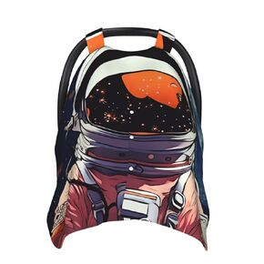 Cool Man in Outer Space Galaxy Baby Car Seat Canopy Cover, Multi Use Breathable Nursing Breastfeeding Covers for Mom Soft Stroller Sun Shade Newborn Shower Gift