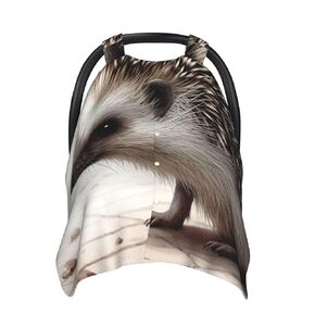 Hedgehog Baby Car Seat Canopy Cover, Multi Use Breathable Nursing Breastfeeding Covers for Mom Soft Stroller Sun Shade Newborn Shower Gift