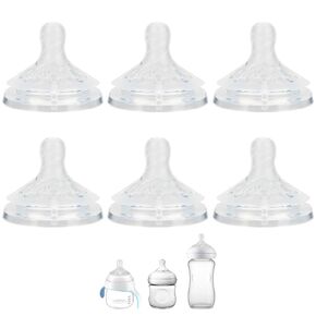 Silicone Nipple for Philips Avent Natural Baby Bottles and Natural Trainer Sippy Cup, Extra Fast Flow (Flow 5), 6m+, 6 Count