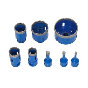 kimllier 8pcs Diamond Hole Saw Drill Bit Set, 6-68mm M14 Threaded Core Drill Bits for Tile, Ceramic, Porcelain, Marble, Granite, Stone