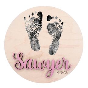 Newborn Baby Stats Sign For Hospital, Newborn Announcement Sign For Hospital, Birth Announcement Sign Photo Prop, Laser Birth Footprint (Stat Sign)